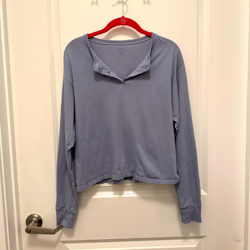 Brandy Melville's John galt | blue long sleeve shirt